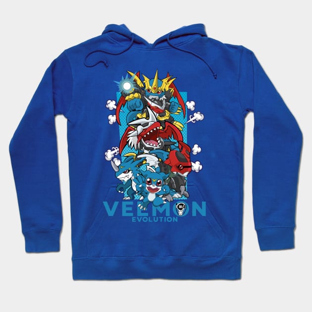 digimon veemon evolution Hoodie by DeeMON